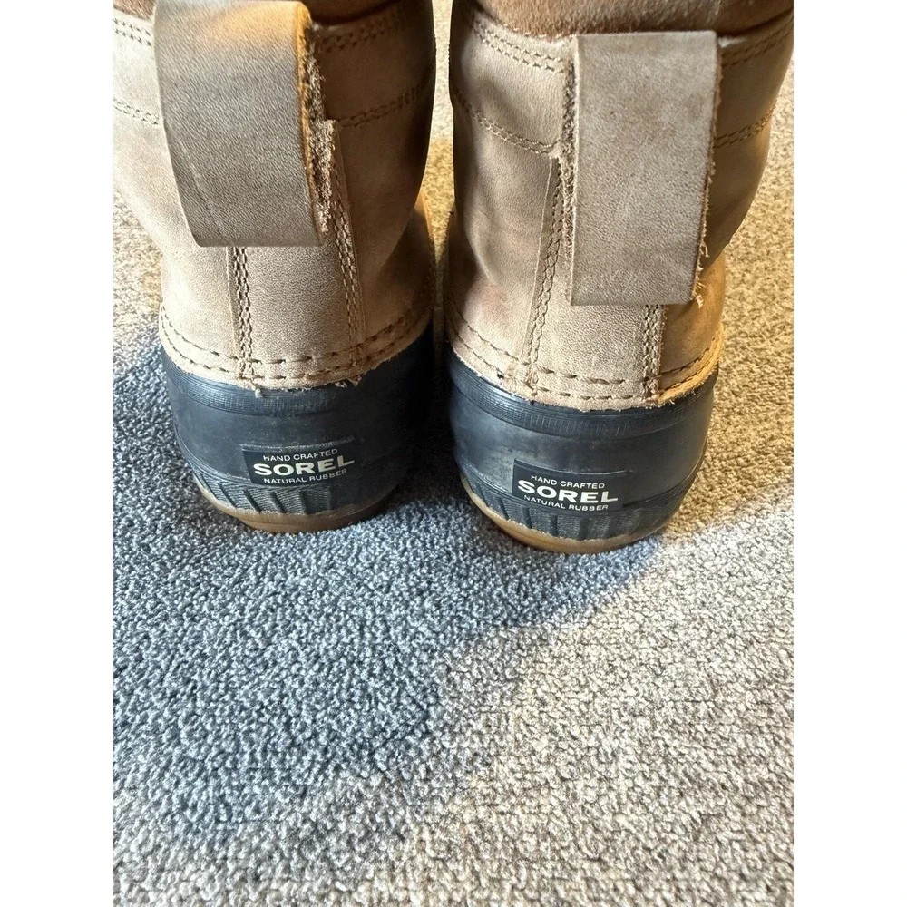 Cheyanne Brown Leather Winter Duck Ankle Boots Sorel Men Sz. 8